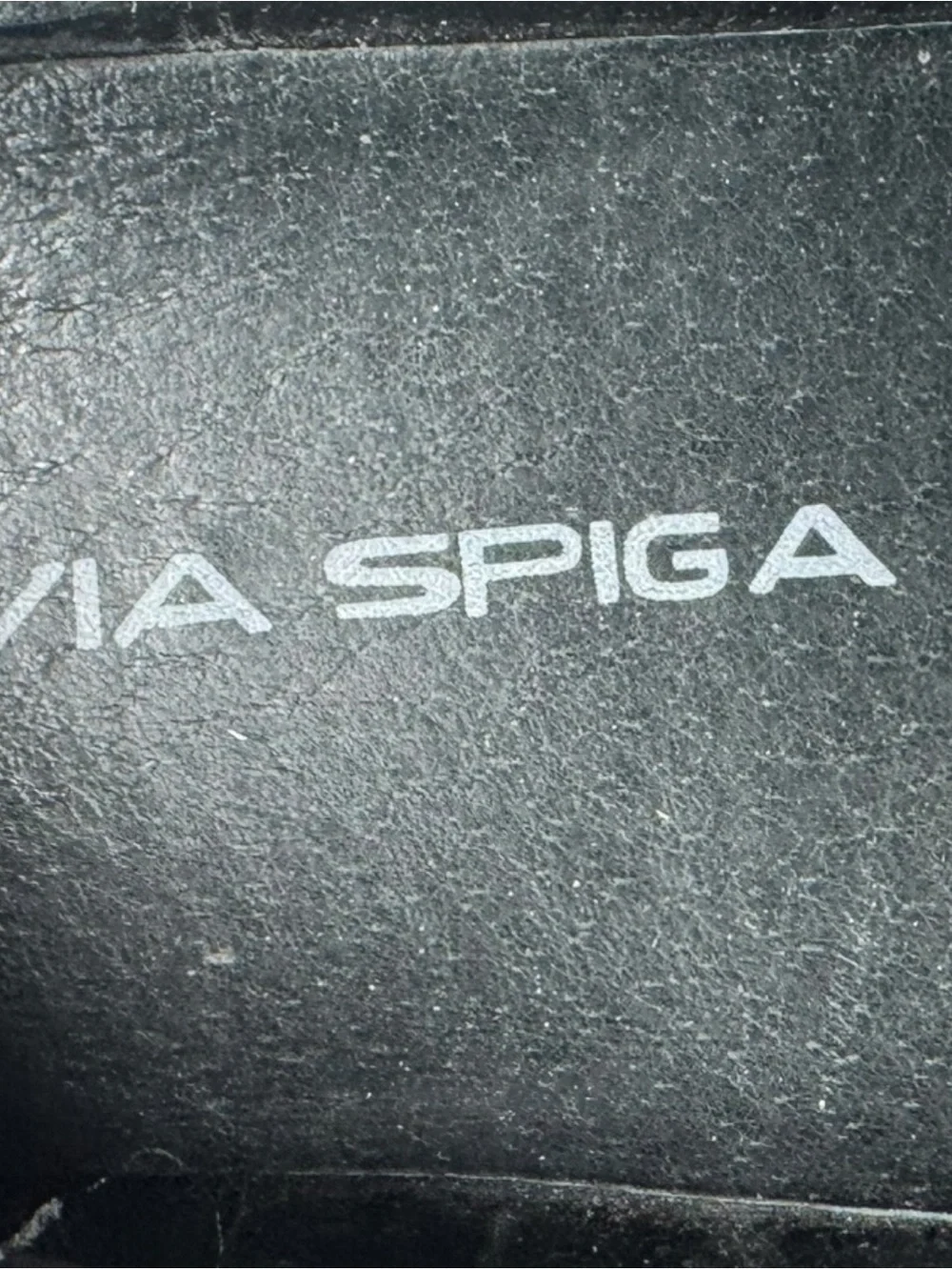 Via Spiga Silvio-A Black Leather Square Toe Dress Shoes 8.5M